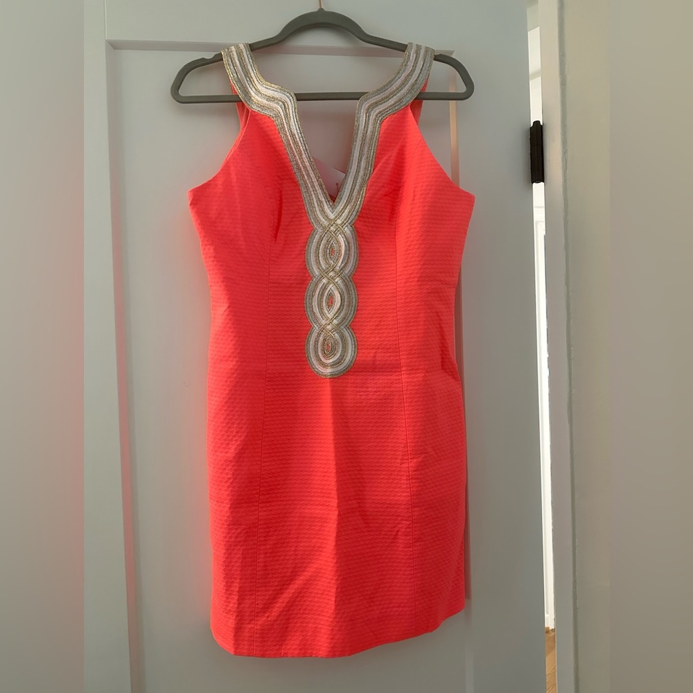 Lilly Pulitzer Valli Shift Dress in Cayenne Coral Sz 6 NWT